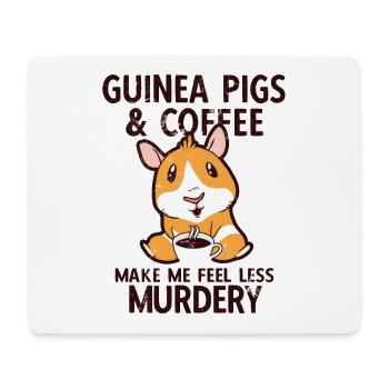 Nagetier Meerschwein Meerschweinchen - Mousepad (Querformat) - Weiß - Vorne
