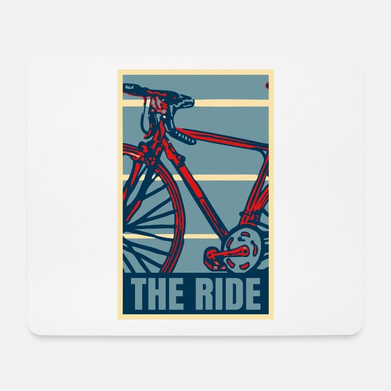 Die Rennradtour Radfahren - Mousepad (Querformat) - Weiß