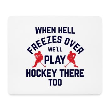 Eishockey - Mousepad (Querformat) - Weiß - Vorne
