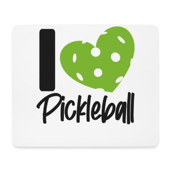 Pickleball Heart J’aime le pickleball - Tapis de souris (format paysage) - blanc - Devant