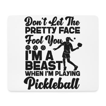 Pickleball Girl Ladies Don't Let - Mousepad (Querformat) - Weiß - Vorne