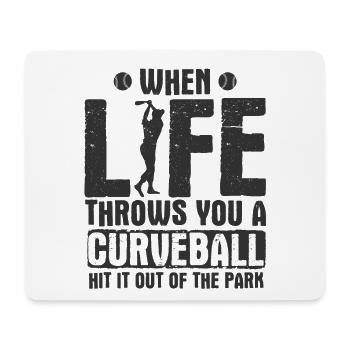 Baseball - Mousepad (Querformat) - Weiß - Vorne