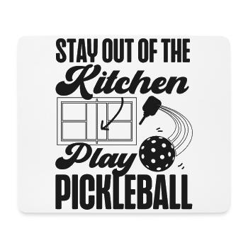 Pickleball Restez en dehors de la cuisine - Tapis de souris (format paysage) - blanc - Devant