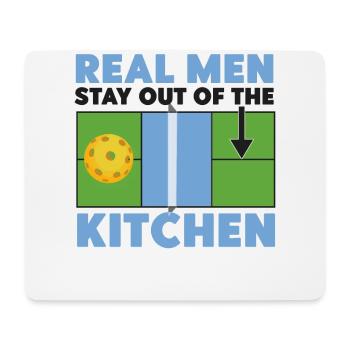 Pickleball Dad Father Real Men - Mousepad (Querformat) - Weiß - Vorne