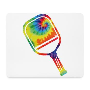 Pickleball Paddle Tie Dye Retro - Mousepad (Querformat) - Weiß - Vorne