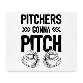 Lanceur de baseball - Tapis de souris (format paysage) - blanc - Devant