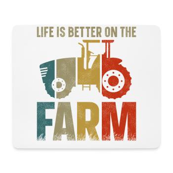 Farming Farmer Vintage Tractor - Mousepad (Querformat) - Weiß - Vorne