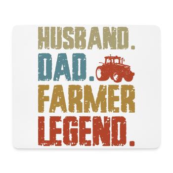 Farming Farmer Dad Father Vintage - Mouse Pad (horizontal) - white - Front