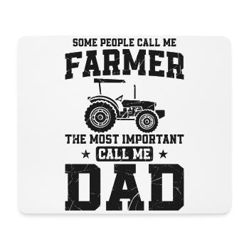 Farming Farmer Dad Father Vintage - Mouse Pad (horizontal) - white - Front