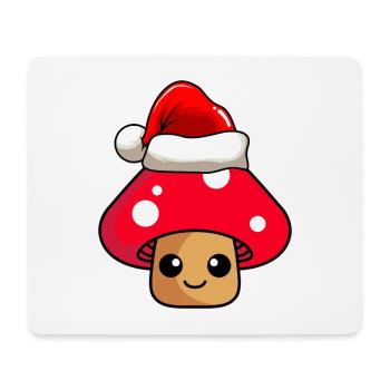 Pilz Weihnachten Comic Xmas - Mousepad (Querformat) - Weiß - Vorne