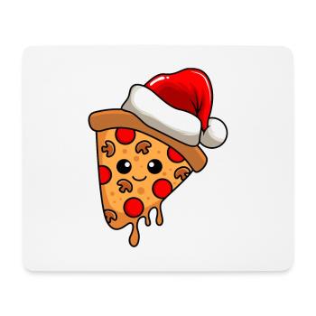 Pizza Weihnachten Comic Xmas - Mousepad (Querformat) - Weiß - Vorne
