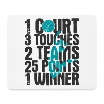 Volleyballer Spruch Für Volleyballspiel Volleyball - Mousepad (Querformat) - Weiß - Vorne