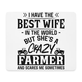 Farming Farmer Wife Vintage - Mouse Pad (horizontal) - white - Front