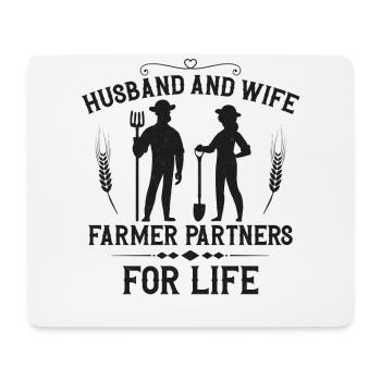 Agriculteur Agriculteur Mari Femme - Tapis de souris (format paysage) - blanc - Devant