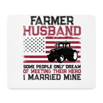 Farming Farmer Husband Tractor - Mouse Pad (horizontal) - white - Front