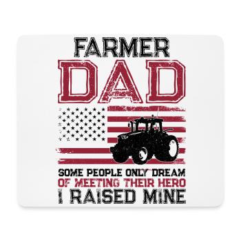 Farming Farmer Dad Father Tractor - Mouse Pad (horizontal) - white - Front