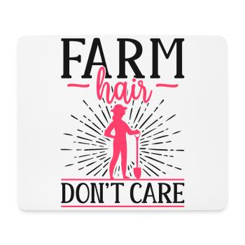 Fermier Agriculteur Fille Ferme Femelle - Tapis de souris (format paysage) - blanc - Devant