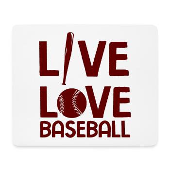 Baseball - Mousepad (Querformat) - Weiß - Vorne