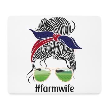 Farming Farmer Girl Wife Sun - Mousepad (Querformat) - Weiß - Vorne