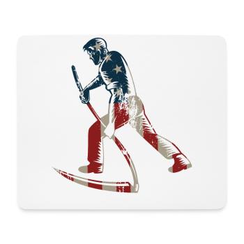Farming Farmer American Flag Us - Mousepad (Querformat) - Weiß - Vorne