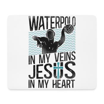 Water Polo Girl Christian Faith - Mousepad (Querformat) - Weiß - Vorne