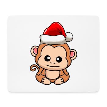 Singe Comic Christmas - Tapis de souris (format paysage) - blanc - Devant