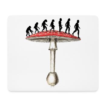 Amanita Muscaria Evolution Stoned Ape - Tapis de souris (format paysage) - blanc - Devant
