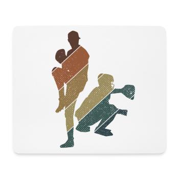 Baseball - Mousepad (Querformat) - Weiß - Vorne