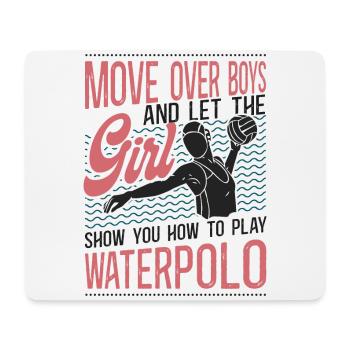 Water Polo Girl Vintage Move Over - Mouse Pad (horizontal) - white - Front