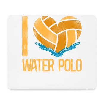 Water Polo Heart Vintage I Love - Mousepad (Querformat) - Weiß - Vorne