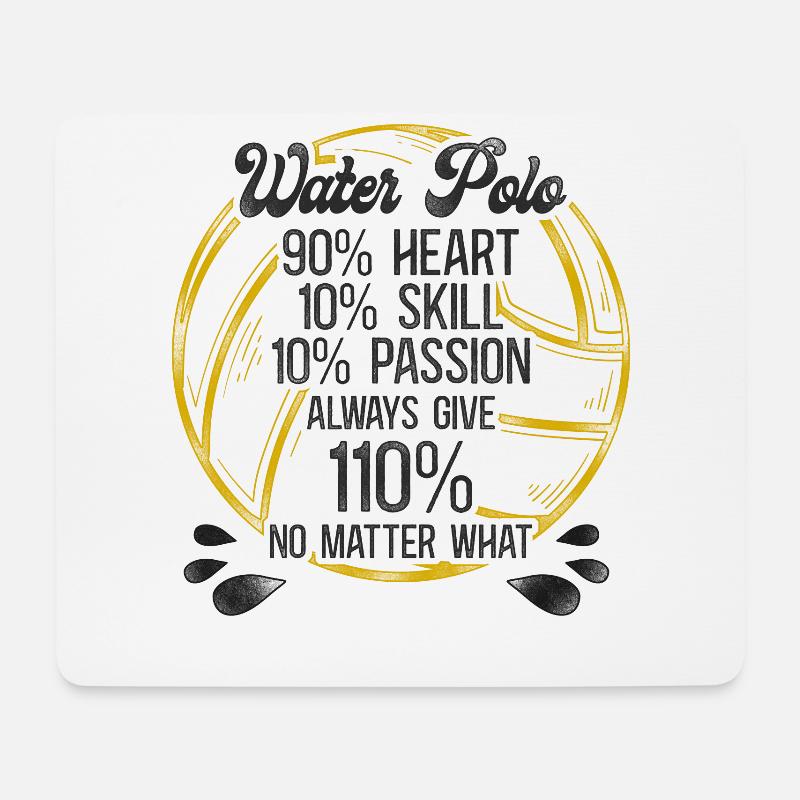Water Polo Vintage Water Polo 90% - Mousepad (Querformat) - Weiß