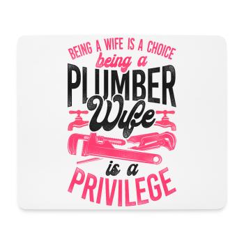 Plumbing Plumber Wife Husband - Mouse Pad (horizontal) - white - Front