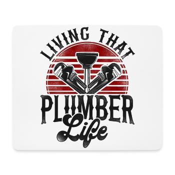 Plumbing Plumber Vintage Retro - Mouse Pad (horizontal) - white - Front