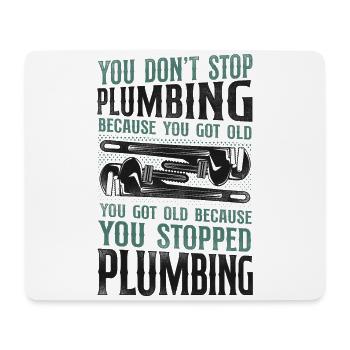 Plumbing Plumber Retired Vintage - Mouse Pad (horizontal) - white - Front