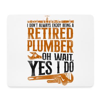 Plumbing Plumber Retired Vintage I - Mousepad (Querformat) - Weiß - Vorne