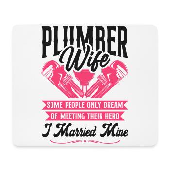 Plumbing Plumber Wife Plumber Wife - Mousepad (Querformat) - Weiß - Vorne