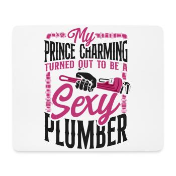Plumbing Plumber My Prince - Mousepad (Querformat) - Weiß - Vorne