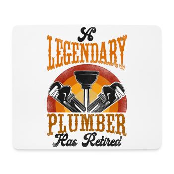 Plumbing Plumber Retired Vintage - Mouse Pad (horizontal) - white - Front