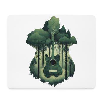 Guitar Forest Tree Growing From the Guitar - Mouse Pad (horizontal) - white - Front