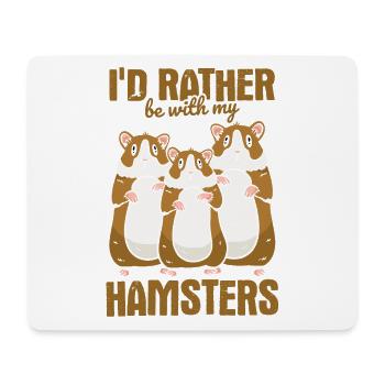 Nagetier Hamster - Mousepad (Querformat) - Weiß - Vorne