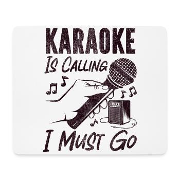 Karaoke Singer Vintage Karaoke est - Tapis de souris (format paysage) - blanc - Devant