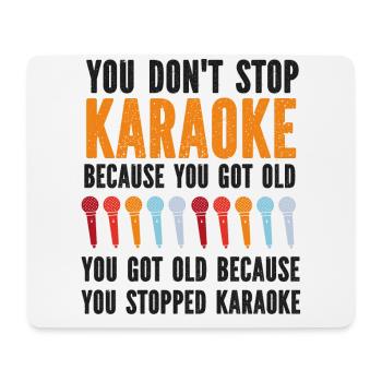Karaoke Singer You Don't Stop - Mousepad (Querformat) - Weiß - Vorne