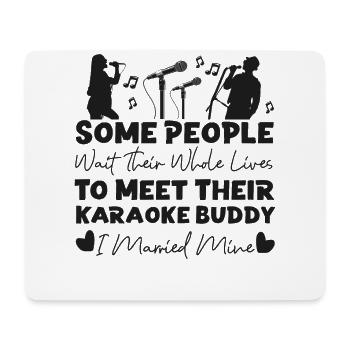 Karaoke Singer Husband Wife - Mousepad (Querformat) - Weiß - Vorne