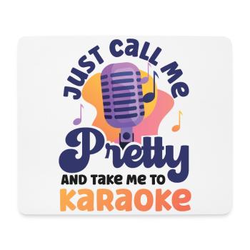 Karaoke Singer 80s Retro Just Call - Mousepad (Querformat) - Weiß - Vorne