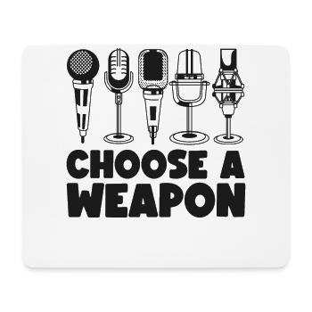 Karaoke Singer Microphone Vocalist - Mousepad (Querformat) - Weiß - Vorne
