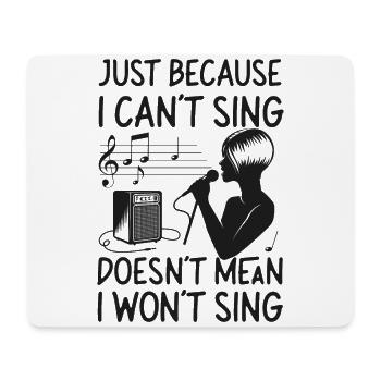 Karaoke Singer Just Because I - Mouse Pad (horizontal) - white - Front