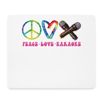 Karaoke Singer Retro Tie Dye Peace - Mouse Pad (horizontal) - white - Front