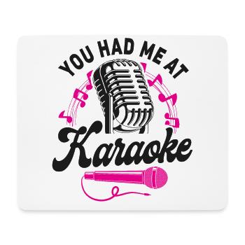 Chanteur de karaoké Tu m’as eu à - Tapis de souris (format paysage) - blanc - Devant