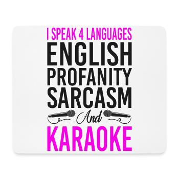 Karaoke Singer I Speak 4 Languages - Mouse Pad (horizontal) - white - Front