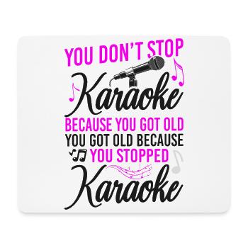 Karaoke Singer You Don't Stop - Mousepad (Querformat) - Weiß - Vorne
